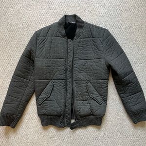 Dolce & Gabbana Dark Gray Padded Bomber Jacket Size 44 (XS)